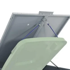 vidaXL Skjul för sopkärl för 2 platser grå 138x79x117 cm stål