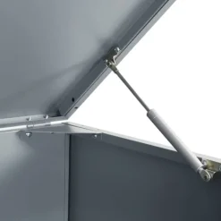 vidaXL Skjul för sopkärl för 2 platser grå 138x79x117 cm stål