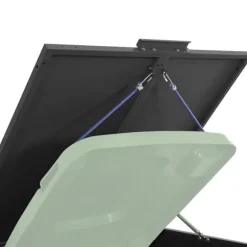 vidaXL Skjul för sopkärl för 4 platser svart 276x79x117 cm stål