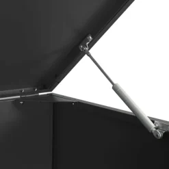 vidaXL Skjul för sopkärl för 4 platser svart 276x79x117 cm stål