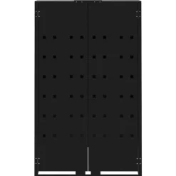 vidaXL Skjul för sopkärl för 2 platser svart 138x79x117 cm stål