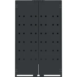 vidaXL Skjul för sopkärl för 3 platser antracit 207x79x117 cm stål