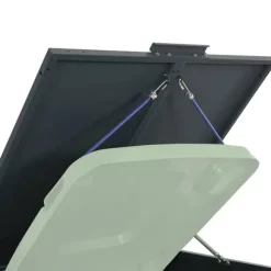 vidaXL Skjul för sopkärl för 3 platser antracit 207x79x117 cm stål