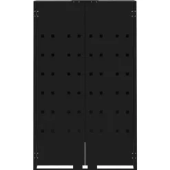 vidaXL Skjul för sopkärl svart 69x79x117 cm stål