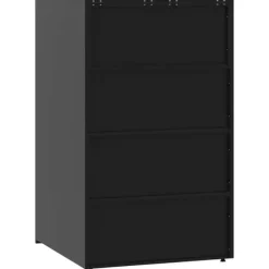 vidaXL Skjul för sopkärl svart 69x79x117 cm stål