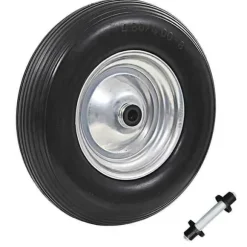 vidaXL Skottkärra Hjul med Solid PU Axel 4,00-8 390 mm