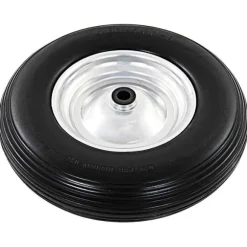 vidaXL Skottkärrehjul med axel massiv PU 4.00-8 390 mm