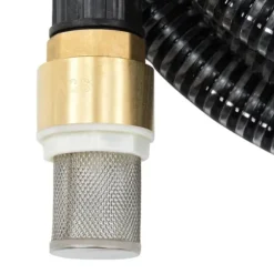 vidaXL Sugslang med kopplingar mässing svart 1,1