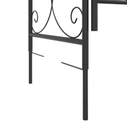 vidaXL Trädgårdsbåge med grind svart 108x45x235 cm stål - Bersåer, spaljéer & pergolor
