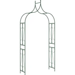 vidaXL Trädgårdsbåge mörkgrön 120x38x258 cm järn - Bersåer, spaljéer & pergolor