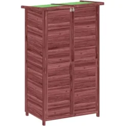 vidaXL Trädgårdsbod mocka-brun 83x57x140 cm massiv furu - Förråd & Redskapsbodar