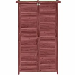 vidaXL Trädgårdsbod mocka-brun 83x57x140 cm massiv furu - Förråd & Redskapsbodar