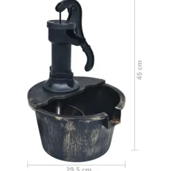 vidaXL trädgårdsfontän med pump dekorativ fontän dekorativ fontän utomhus bakgård Slitstark Robust 48231