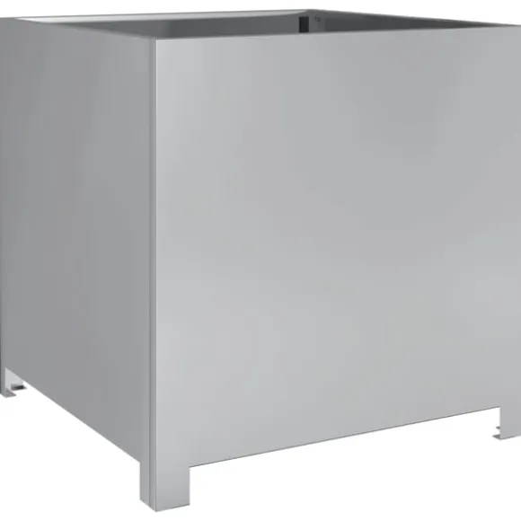 vidaXL Trädgårdskruka 50x50x50 cm galvaniserat stål