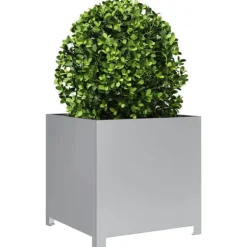 vidaXL Trädgårdskruka 50x50x50 cm galvaniserat stål