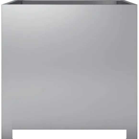 vidaXL Trädgårdskruka 50x50x50 cm galvaniserat stål