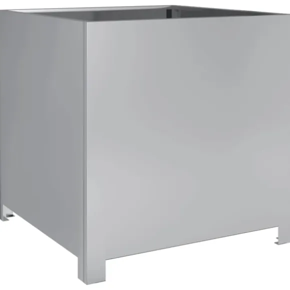 vidaXL Trädgårdskruka 50x50x50 cm galvaniserat stål