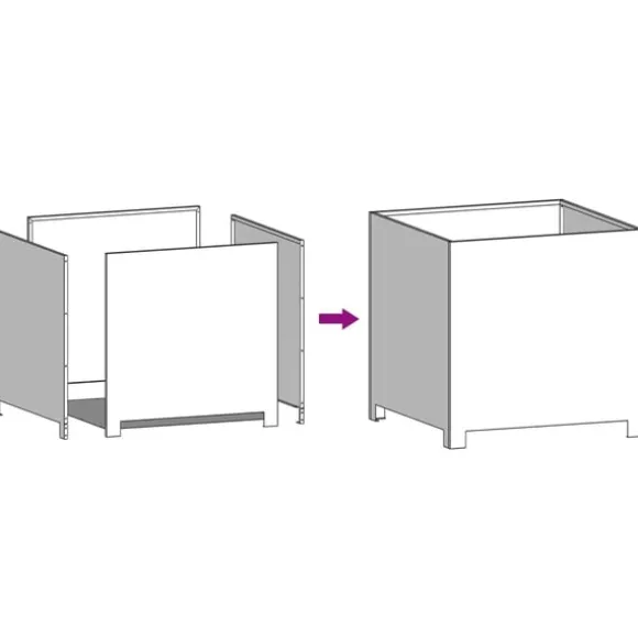 vidaXL Trädgårdskruka 50x50x50 cm galvaniserat stål