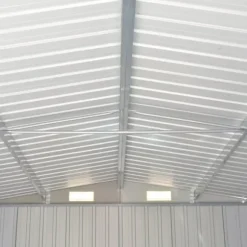 vidaXL Trädgårdsskjul antracit 257x990x181 cm galvaniserat stål - Förråd & Redskapsbodar