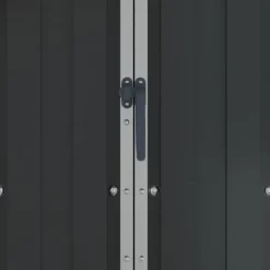 vidaXL Trädgårdsskjul antracit 116x45x175 cm galvaniserat stål - Förråd & Redskapsbodar