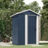 vidaXL Trädgårdsskjul antracit 126x97,5x177 cm galvaniserat stål - Förråd & Redskapsbodar