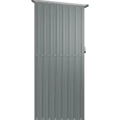 vidaXL Trädgårdsskjul grå 180,5x97x209,5 cm galvaniserat stål - Förråd & Redskapsbodar