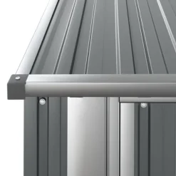 vidaXL Trädgårdsskjul grå 180,5x97x209,5 cm galvaniserat stål - Förråd & Redskapsbodar