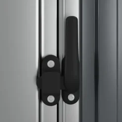 vidaXL Trädgårdsskjul grå 180,5x97x209,5 cm galvaniserat stål - Förråd & Redskapsbodar