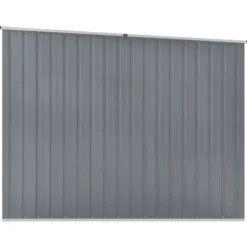 vidaXL Trädgårdsskjul grå 195x198x159 cm galvaniserat stål - Förråd & Redskapsbodar