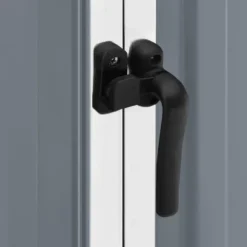 vidaXL Trädgårdsskjul grå 195x198x159 cm galvaniserat stål - Förråd & Redskapsbodar