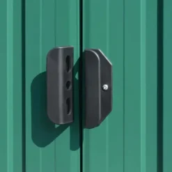 vidaXL Trädgårdsskjul grön 257x990x181 cm galvaniserat stål - Förråd & Redskapsbodar