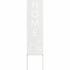 vidaXL Trädgårdsskärm Fretwork Vit 32 x 140 cm Kallvalsat stål