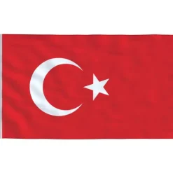 vidaXL Turkiets flagga 90x150 cm