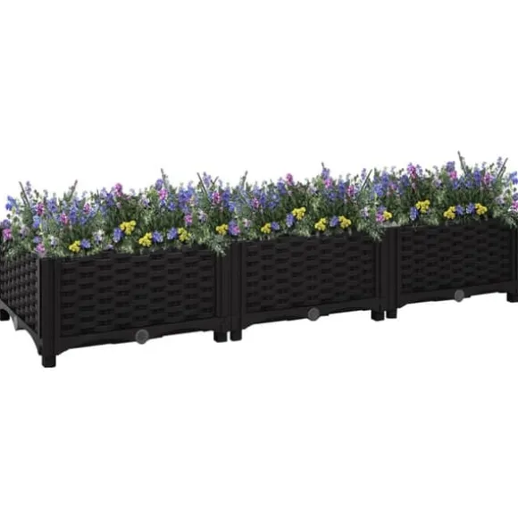 vidaXL Upphöjd odlingslåda 120x40x23 cm polypropen - Krukor & odlingslådor