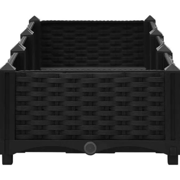 vidaXL Upphöjd odlingslåda 120x40x23 cm polypropen - Krukor & odlingslådor