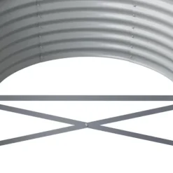vidaXL Upphöjd Trädgårdssäng Blomlåda Växtlåda Upphöjd Säng Patio Terrass Utomhus Galvaniserat Stål 620x80x36 318944