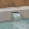 vidaXL Vattenfall med LED Simbassäng Fontän Trädgård Damm Fontän Utomhus Vattenfall Pool Vattenfall 30x34x14 cm 148874