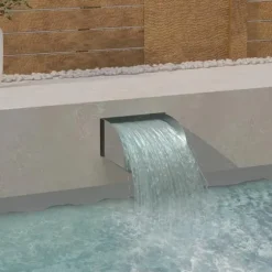 vidaXL Vattenfall med LED Simbassäng Fontän Trädgård Damm Fontän Utomhus Vattenfall Pool Vattenfall 30x34x14 cm 148874