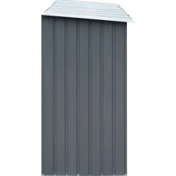 vidaXL Vedskjul i galvaniserat stål 330x84x152 cm grå