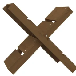 vidaXL Vedställ Honungsbrunt 47x39,5x48 cm massiv furu