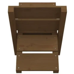 vidaXL Vedställ Honungsbrunt 47x39,5x48 cm massiv furu