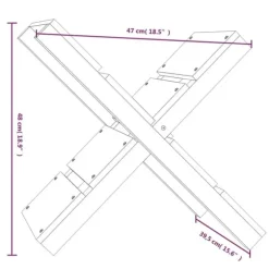 vidaXL Vedställ Honungsbrunt 47x39,5x48 cm massiv furu