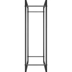 vidaXL Vedställ matt svart 80x28x86 cm stål - Vedställ & vedkorgar