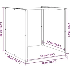 vidaXL Vedställ 40x40x40 cm rostfritt stål