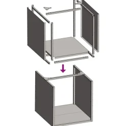 vidaXL Vedställ 40x40x40 cm rostfritt stål