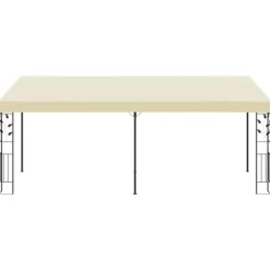 vidaXL Väggmonterad paviljong 6x3x2,5 m gräddvit - Partytält & paviljoner