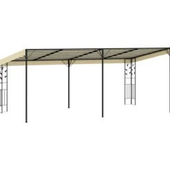 vidaXL Väggmonterad paviljong 6x3x2,5 m gräddvit - Partytält & paviljoner