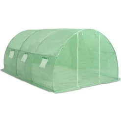 vidaXL Vist 450x300x200 cm Grön Galvaniserat Stål Växthus Trädgård Skydd Grönsaker 45535