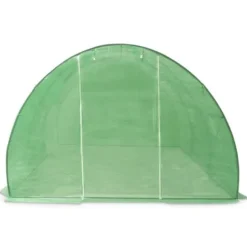 vidaXL Vist 450x300x200 cm Grön Galvaniserat Stål Växthus Trädgård Skydd Grönsaker 45535