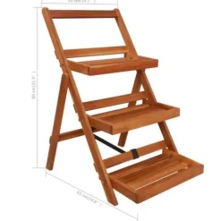 vidaXL 3-vånings planteringsställ 50x63x80 cm Solid Acacia 43994